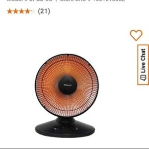 Soleus Air Black and Orange Electric Heater